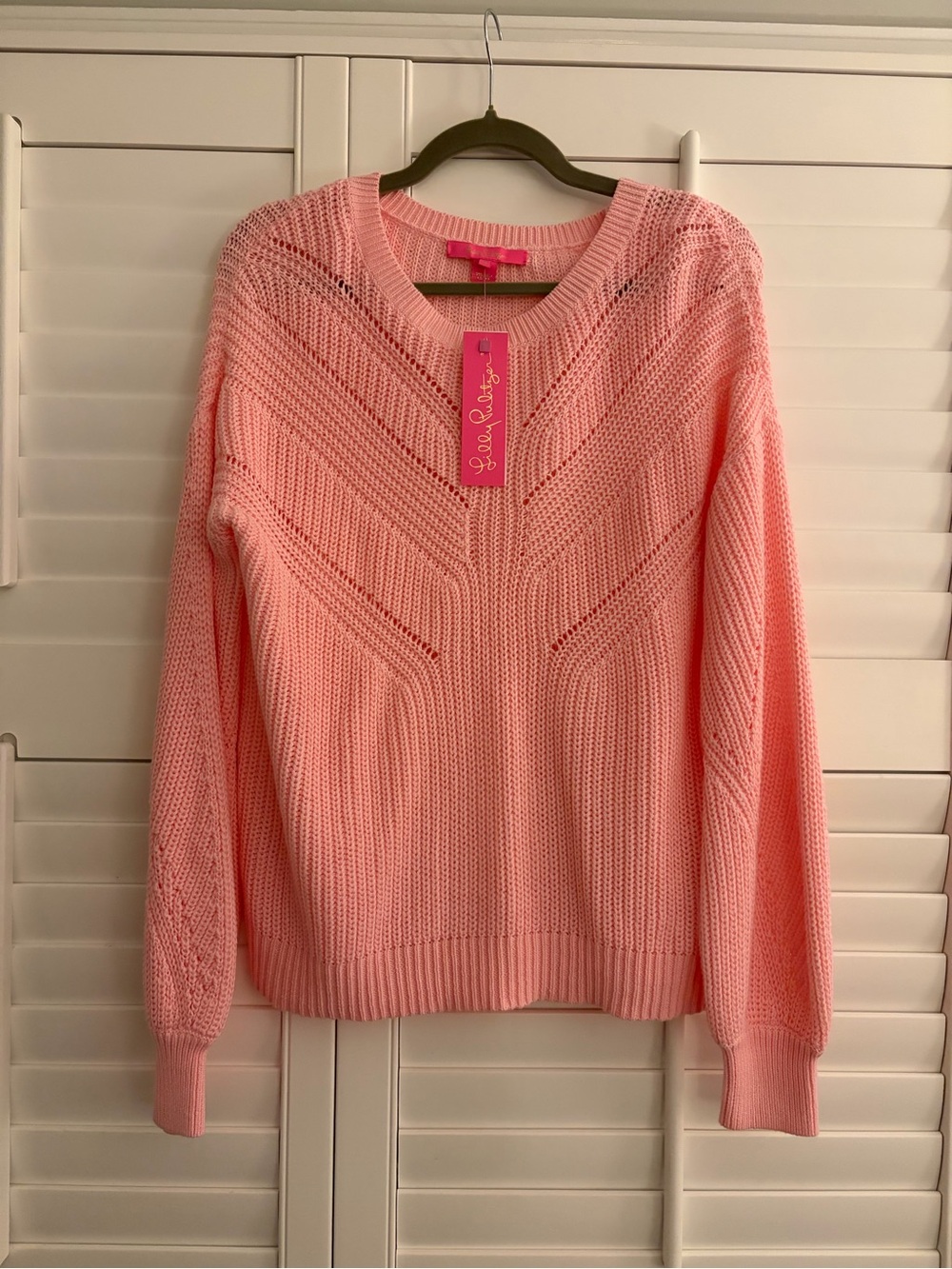 Lilly Pulitzer NWT Large Bristow Pink Knit Sweater